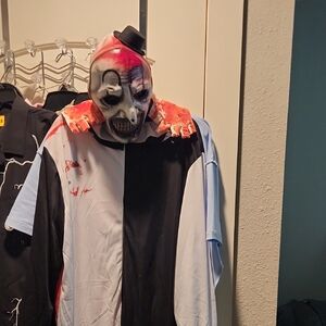 Scary Clown Kids Costume - Black and White